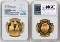 Charles III gold Proof "Han Solo & Chewbacca" 100 Pounds (1 oz) 2024 PR70 Ultra Cameo NGC, Mintage: 260. Star Wars series. First Releases. HID09801242...