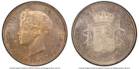 Alfonso XIII 5 Pesetas 1899(99) SG-V MS62 PCGS, Madrid mint, KM707, Cal-28. Last year of four-year type. HID09801242017 © 2024 Heritage Auctions | All...
