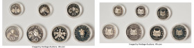 Republic 7-Piece sterling silver Uncertified Proof Set 1992, KM-PS31. Mintage: 15,000 Sets. Includes 1 Cent through 5 Dollars struck in .925 Fine Ster...