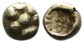 KINGS OF LYDIA. Time of Ardys to Alyattes (Circa 630s-564/53 BC). EL 1/24 Stater. Sardes. Obv: Paw of lion. Rev: Incuse square punch.
 Weight: 0,3 gr...