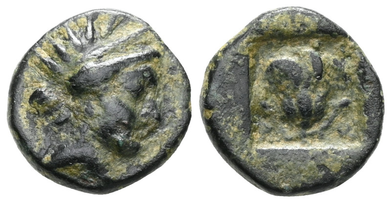 Greek Islands off Caria. Rhodos circa 250-200 BC. Bronze Æ
 Weight: 1,6 gr Diam...