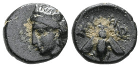 IONIA, Ephesos. Circa 200 BC. Æ
 Weight: 1,3 gr Diameter: 10,3 mm