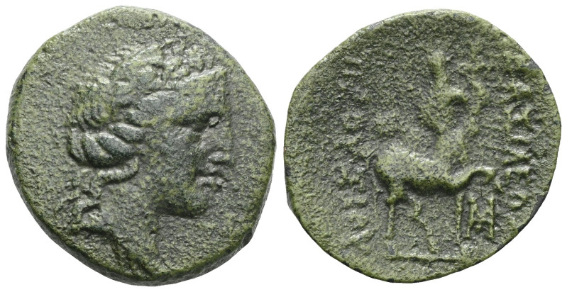 Kings of Bithynia. Prusias II (182-149 BC). Æ (Repatinated)

Weight: 5,9 gr Di...