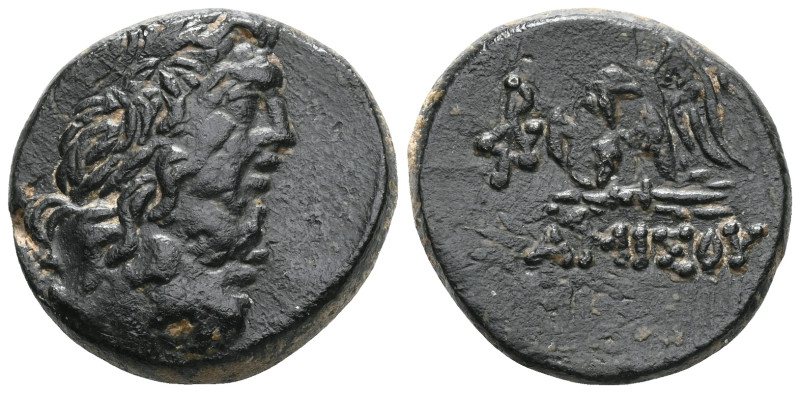Pontos, Amisos (80-70 BC) AE (Bronze, Pontos, Amisos (80-70 BC) AE Obv: Laureate...