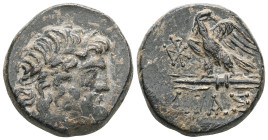 Greek Coins BITHYNIA. Dia. Ae (Circa 95-90 or 80-70 BC). Struck under Mithradates VI Eupator. Obv: Laureate head of Zeus right. Rev: ΔΙΑΣ. Eagle, with...