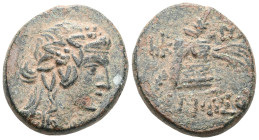 Greek Coins BITHYNIA.Dia.Time of Mithradates VI Eupator.(Circa 100-95 or 90-80 BC). Ae. Obv : Head of Dionysos right, wearing ivy wreath. Rev : ΔΙΑΣ. ...