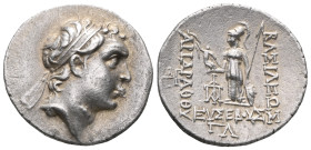 Greek KINGS OF CAPPADOCIA. Ariarathes V Eusebes Philopator, circa 163-130 BC. Drachm (Silver), Eusebeia-Mazaca, year 33 (ΓΛ) = 131/0 BC. Diademed head...