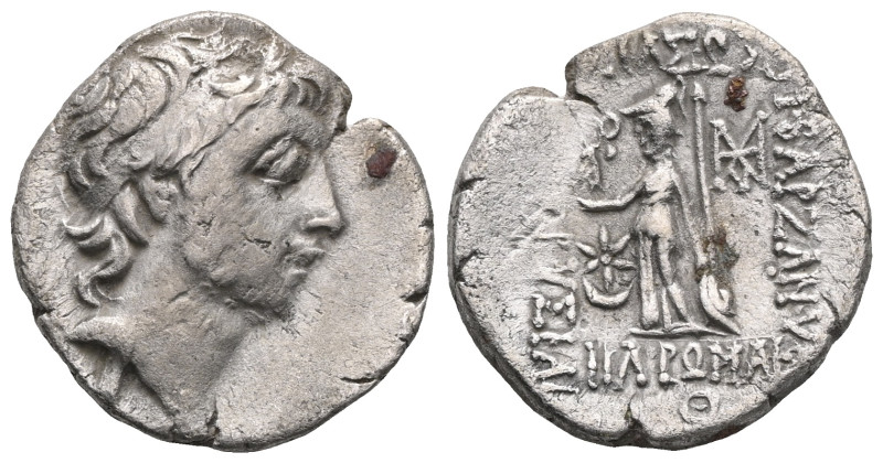 Greek Kings of Cappadocia, Ariobarzanes III Eusebes Philoromaios (52-42 BC) AR D...