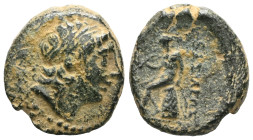 Greek SELEUKID KINGDOM, Antioch. Antiochos III Megas (Circa 223-187 BC). AE Bronze Laureate head of Antiochos III, as Apollo, right / ΒΑΣΙΛΕΩΣ ΑΝΤΙΟΧΟ...