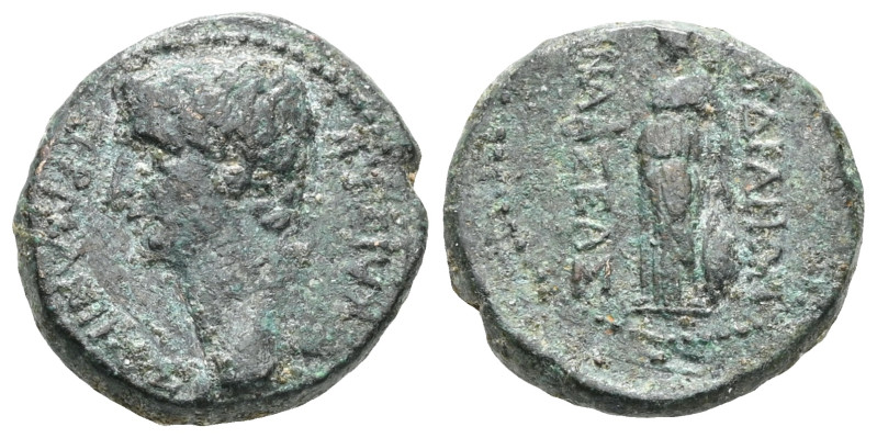 Roman Provincial Lydien. Sardeis. Germanicus (gest. 19 n. Chr.). Bronze. Vs: Kop...
