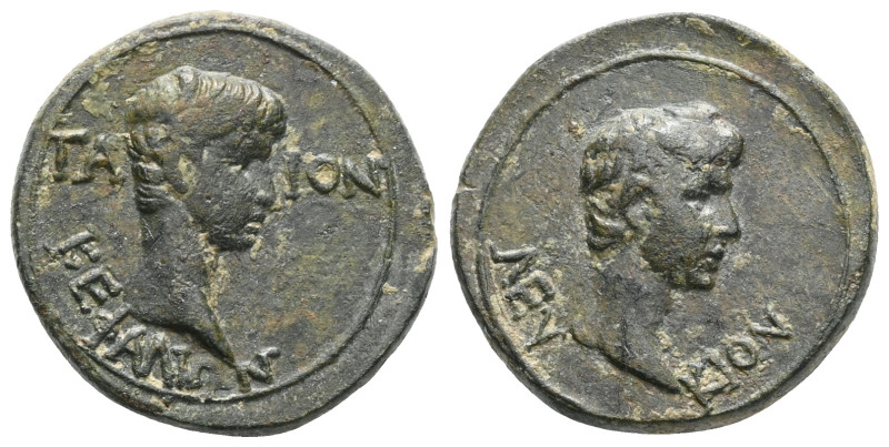 MYSIA. Pergamum. Caius & Lucius (Caesares, 20 BC-4 AD and 17 BC-2 AD). Ae. Kepha...