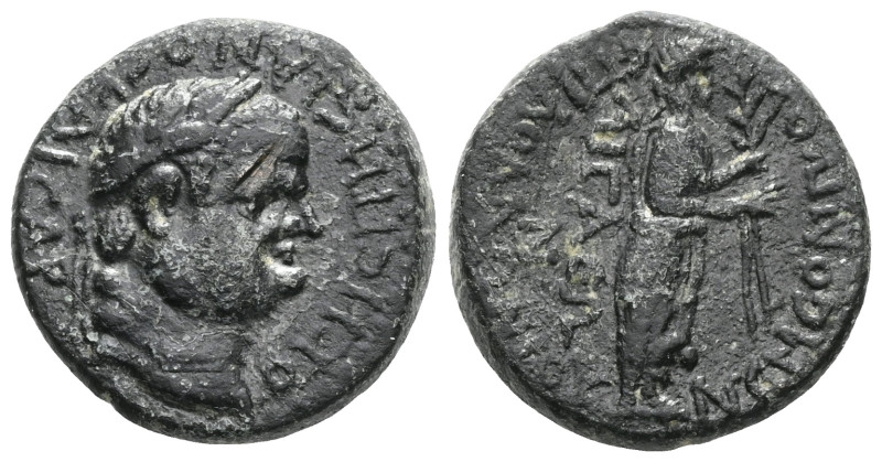 Aeolis, Aegae. Vespasian, AD 69-79. AE. . Apollonios, son of Nemeonikos, magistr...