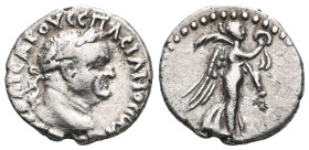 CAPPADOCIA, Caesaraea-Eusebia. Vespasian, 69-79. Hemidrachm (Silver). AYTOKP KAICAP OYЄCΠACIANOC CЄBA Laureate head of Vespasian to right. Rev. Nike a...