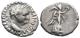 CAPPADOCIA, Caesaraea-Eusebia. Vespasian, 69-79. Hemidrachm (Silver). AYTOKP KAICAP OYЄCΠACIANOC CЄBA Laureate head of Vespasian to right. Rev. Nike a...