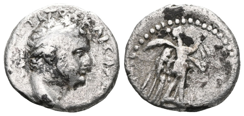 Titus (79-81). Cappadocia, Caesarea-Eusebia. AR Hemidrachm . Laureate head r. R/...