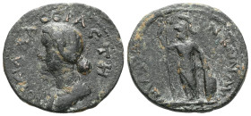 LYCAONIA. Dalisandus. Lucilla (Augusta, 164-182). Ae. Obv: ΛΟVΚΙΛΛΑ CЄΒΑCΤΗ. Draped bust left. Rev: ΔΑΛΙСΑΝΔЄωΝ ΚΟΙΝ ΛVΚΑ. Athena standing left, holdi...