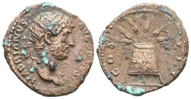 ROMAN PROVINCIAL CAPPADOCIA, Caesaraea-Eusebia. Hadrian. AD 117-138. Obverse: HADRIANVS AVGVSTVS; radiate head of Hadrian, r. (with drapery)
 Weight:...