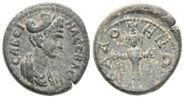 Roman Provincial PHRYGIA. Cadi. Sabina, Augusta, 128-136/7. Assarion (Bronze). ϹΑΒΕΙΝΑ ϹΕΒΑϹΤΗ Diademed and draped bust of Sabina to right. Rev. ΚΑΔΟΗ...