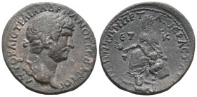 Roman Provincial CAPPADOCIA. Tyana. Hadrian, 117-138. Diassarion (Bronze), RY 20 = 135/6. ΑΥΤΟ ΚΑΙС ΤΡΑΙΑ ΑΔΡΙΑΝΟС СЄΒΑСΤΟС Laureate head of Hadrian t...