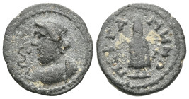 Roman Provincial MYSIA, Pergamum. Pseudo-autonomous issue. Early 2nd century AD. Æ . Head of Asklepios right; small serpent before / Telesphorus stand...