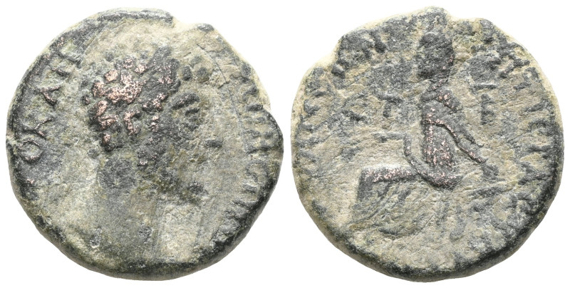 Roman Provincial Coins CAPPADOCIA.Tyana.Marcus Aurelius.161-180 AD.AE Bronze Obv...