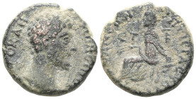 Roman Provincial Coins CAPPADOCIA.Tyana.Marcus Aurelius.161-180 AD.AE Bronze Obverse : ΑΥΤΟ Κ Μ ΑΝΤⲰΝƐΙΝΟϹ; laureate-headed bust of Marcus Aurelius we...