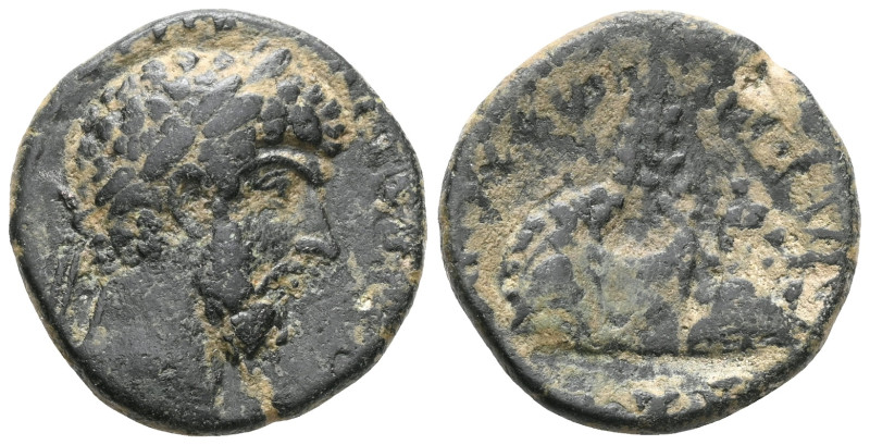 Cappadocia. Caesarea. Lucius Verus AD 161-169. Bronze [AYTOKPAT] OYHPOC CE[B], l...
