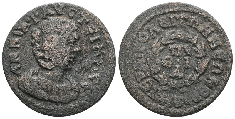 Roman Provincial PHRYGIA (Bronze) Hierapolis, Annia Faustina (Augusta, 221). AE ...