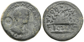 Roman Provincial Severus Alexander Æ of Caesarea, Cappadocia. Dated RY 6 = AD 226/7. ΑΥ Κ ϹЄΟΥΗΡΟϹ ΑΛЄΞΑΝΔ, laureate and draped bust to right; uncerta...