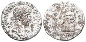 Roman Imperial Hadrian. Denarius; Hadrian; 117-138 AD, Rome, AD 120-121, Denarius, 2.91g. RIC-129, C-908, BMC-291. Obv: IMP CAESAR TRAIAN HADRIANVS AV...