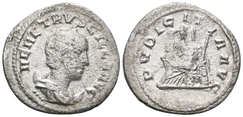 Roman Imperial Herennia Etruscilla AD 249-251. Rome Denar AR . HER ETRVSCILLA AV...