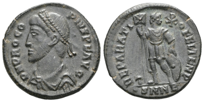 PROCOPIUS (365-366). Ae. Constantinople. Obv: D N PROCOPIVS P F AVG. Diademed, d...