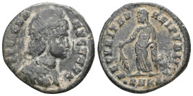 Roman Imperial Helena (324-329). AE, Follis. (Bronze) Antioch. Obv: FL HELENA AVGVSTA. Bust of Helena, wearing necklace and mantle, right. Rev: SECVRI...