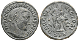 Roman Imperial Maximinus II, 310-313. Follis (Bronze), Nicomedia, circa 311. IMP C GAL VAL MAXIMINVS P F AVG Laureate head of Maximinus II to right. R...