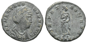 Theodora, posthumous issue by Constantine II, Constantius II and Constans. Died before A.D. 337. AE reduced follis . Trier mint, struck before April A...