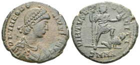 Theodosius II. 402-450 AD, Ae
 Weight: 5 gr Diameter: 22,6 mm