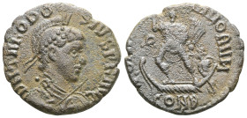 Theodosius II. 402-450 AD, Ae
 Weight: 4,1 gr Diameter: 21,6 mm