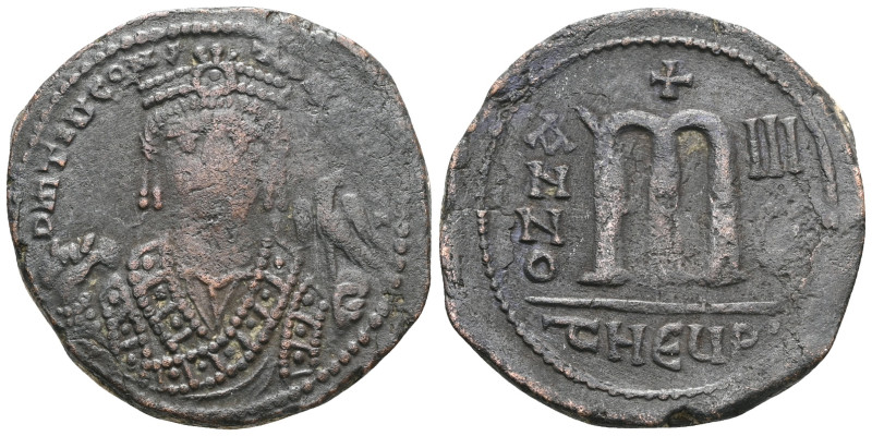 Maurice Tiberius. AD 582-602, (dated year 3=AD 584/585). Theoupolis (Antioch) Fo...