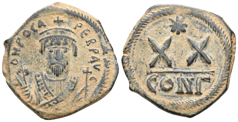 Phocas (602-610) Half AE Follis (Bronze) Constantinople. Phocas (602-610) Half A...