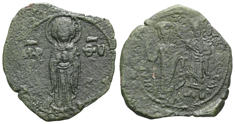 Byzantine anonymous follis AE. (Repatinated)

Weight: 3 gr Diameter: 22,2 mm