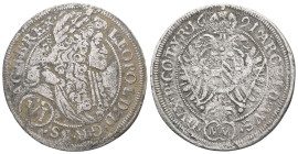 Leopold I 2 Taler ND (1686-1696) AU55 NGC, Hall mint, KM1338, Dav-3252. 
 Weight: 2,9 gr Diameter: 25,7 mm