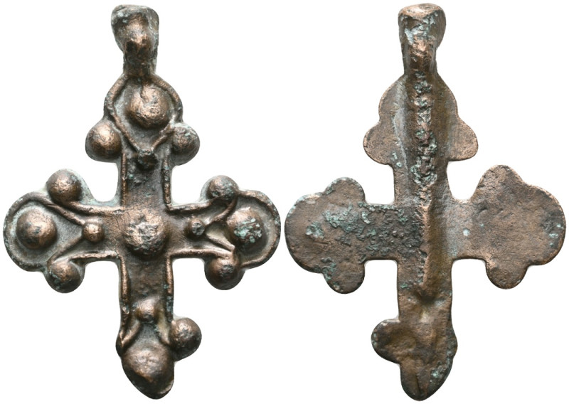 ANCIENT BYZANTINE EMPIRE.Bronze Cross.(8th-10th century).Ae.
 Weight: 26,9 gr D...