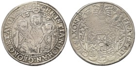 Sachsen - Albertiner (ab 1485). Kurfürstentum (1547 - 1806). Christian II. und seine Brüder unter Vormundschaft (1591 - 1601).

Taler (Silber). 1596...