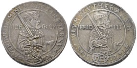 Sachsen - Albertiner (ab 1485). Kurfürstentum (1547 - 1806). Johann Georg I. (1615 - 1656).

Doppeltaler (Silber). 1617. Dresden.
Auf das Reformati...