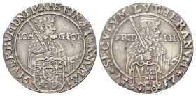 Sachsen - Albertiner (ab 1485). Kurfürstentum (1547 - 1806). Johann Georg I. (1615 - 1656).

1/8 Taler (Silber). 1617. Dresden.
Auf das Reformation...