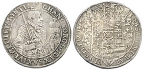 Sachsen - Albertiner (ab 1485). Kurfürstentum (1547 - 1806). Johann Georg I. (1615 - 1656) / Alexej Michailowitsch (1645 bis 1676).

Taler (Silber) ...
