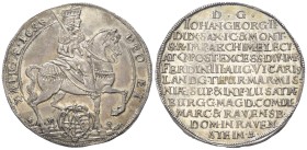 Sachsen - Albertiner (ab 1485). Kurfürstentum (1547 - 1806). Johann Georg II. (1656 - 1680).

Taler (Silber). 1657. Dresden.
Auf das Vikariat.

V...