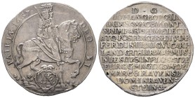 Sachsen - Albertiner (ab 1485). Kurfürstentum (1547 - 1806). Johann Georg II. (1656 - 1680).

Taler (Silber). 1657. Dresden.
Auf das Vikariat.

V...