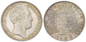 Sachsen - Albertiner (ab 1485). Königreich (ab 1806). Friedrich August II. (1836 - 1854).

Taler (Silber). 1836 G. Dresden.
Vs: Kopf rechts.
Rs: B...