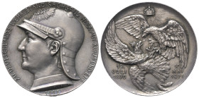 Kaiserreich. Sachsen. Albert (1873 - 1902).

 Medaille (Silber). 1895.
Auf die 25-Jahrfeier des deutsch-französischen Krieges.

Vs: Kopf mit Helm...